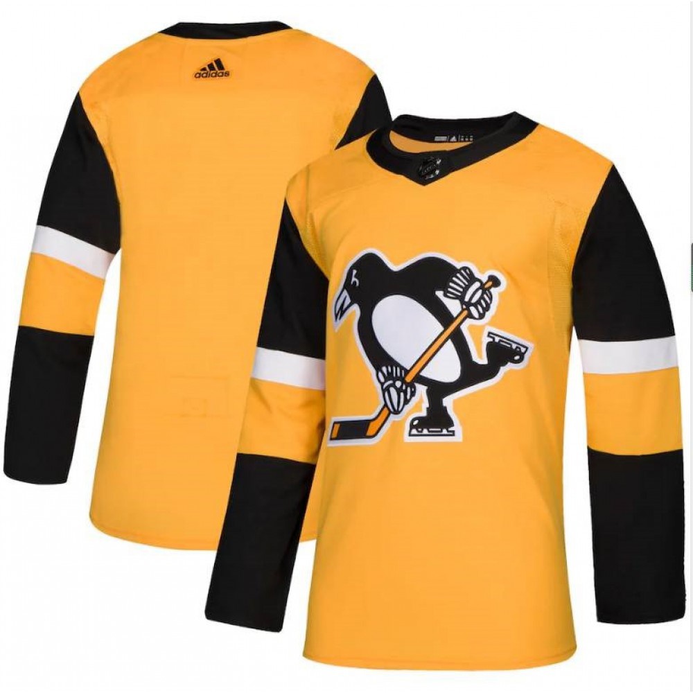 Men's Pittsburgh Penguins adidas Gold Alternate Authentic Custom Jersey-Pro Kit Vault | Brand New 26/27 Sports Jerseys